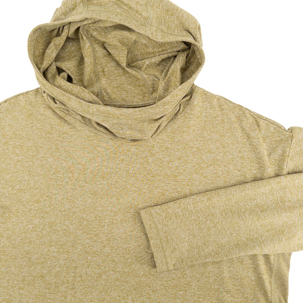 Athleta Womens M Uptempo II Hoodie Sweatshirt Yellow Heathered Active Gorpcore
